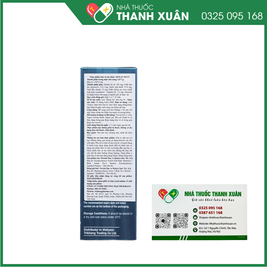 Ocean Plus giúp bổ sung Omega 3, EPA, DHA cho cơ thể